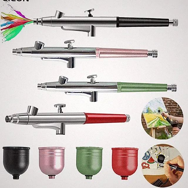 1pc Portable Airbrush Spray Gun 0.3mm Nozzle for Model Cake Car Painting - NEW