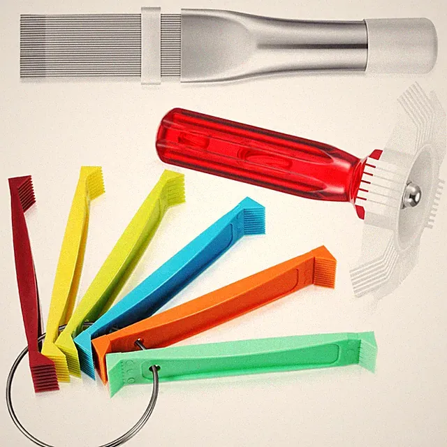 3 Pieces Air Conditioning Brush Set Includes FCR6 Ring Fin Comb Air Condition...