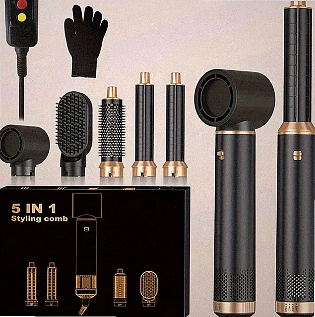 5 in 1 Hair Dryer Brush Set, Negative Ion Blow Dryer Brush Upgrade Hot Air Br...