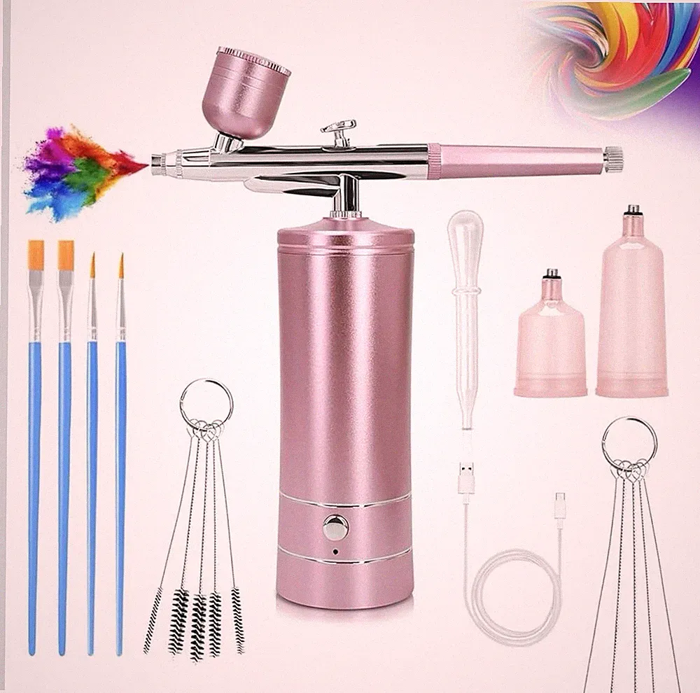 Airbrush-Kit Air Brush Kit With Airbrush Compressor Nail Charms Wireless Air...