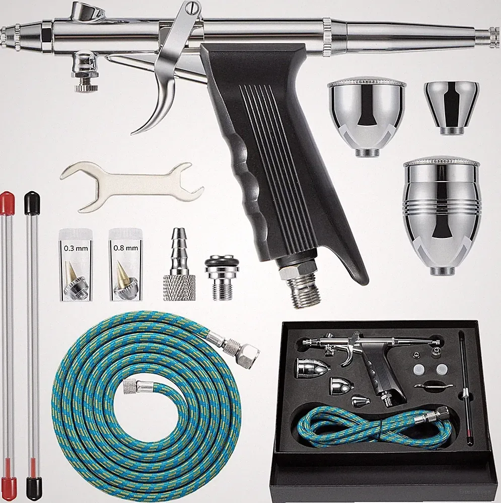 Airbrush Kit, Air Brush Painting Set, Double Action Trigger Gun...