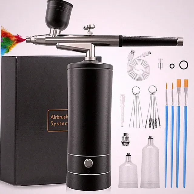 Airbrush Kit Airbrush with Compressor for Nails Air brush Spray Gun for Ombre...
