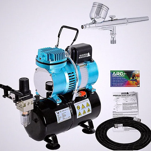 Cool Runner II Dual Fan Airbrush and Compressor Kit with Gravity Air Brush (0...
