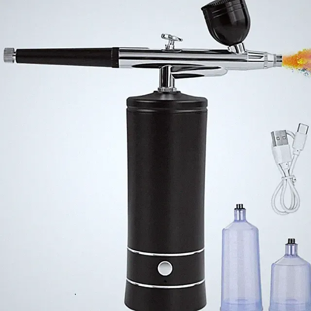 Hiseeyo Airbrush, Upgraded Airbrush Kit with Compressor&rRechargeable Portable