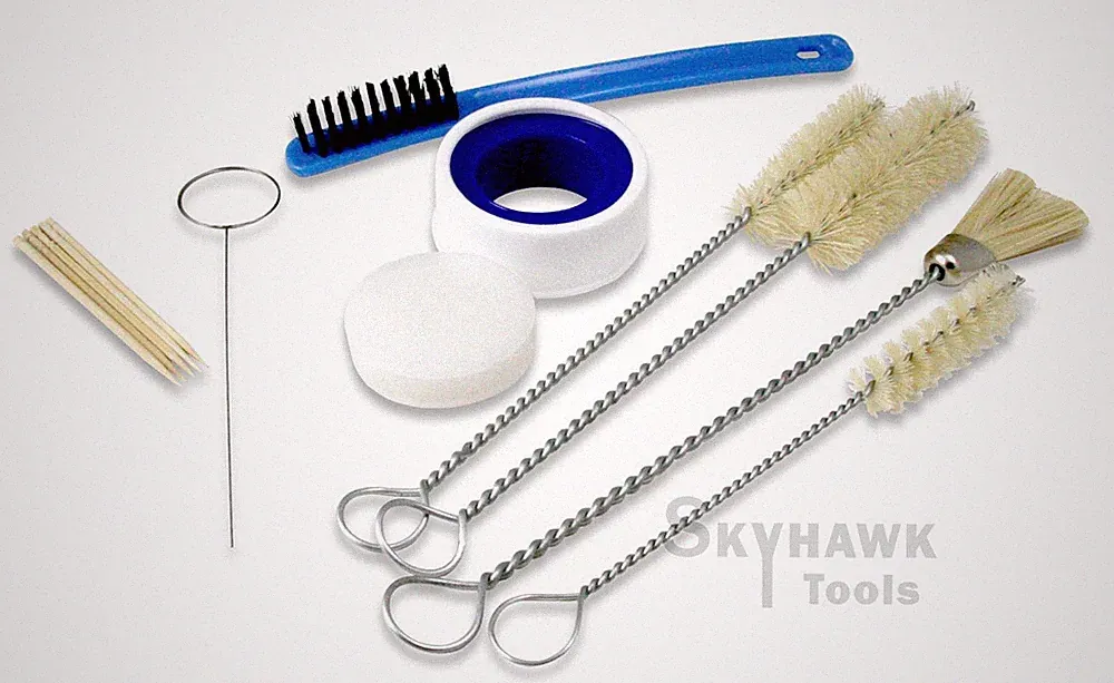 New Air Tool Paint Spray Gun Cleaning Kit 13pc HVLP Siffer Bristle Brushes