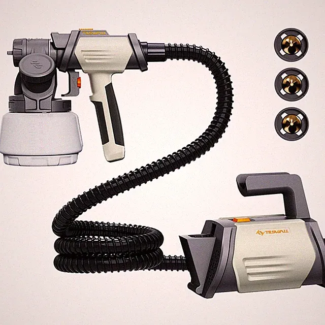 Paint Sprayer 800W HVLP Electric Spray Gun 1300ml 4 Nozzles White Shark Tilswall