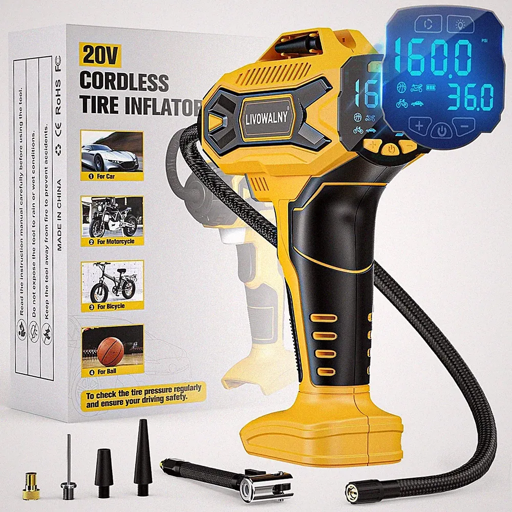 Tire Inflator Air Compressor Compatible with Dewalt 20V Max Battery, 160 PSI Co